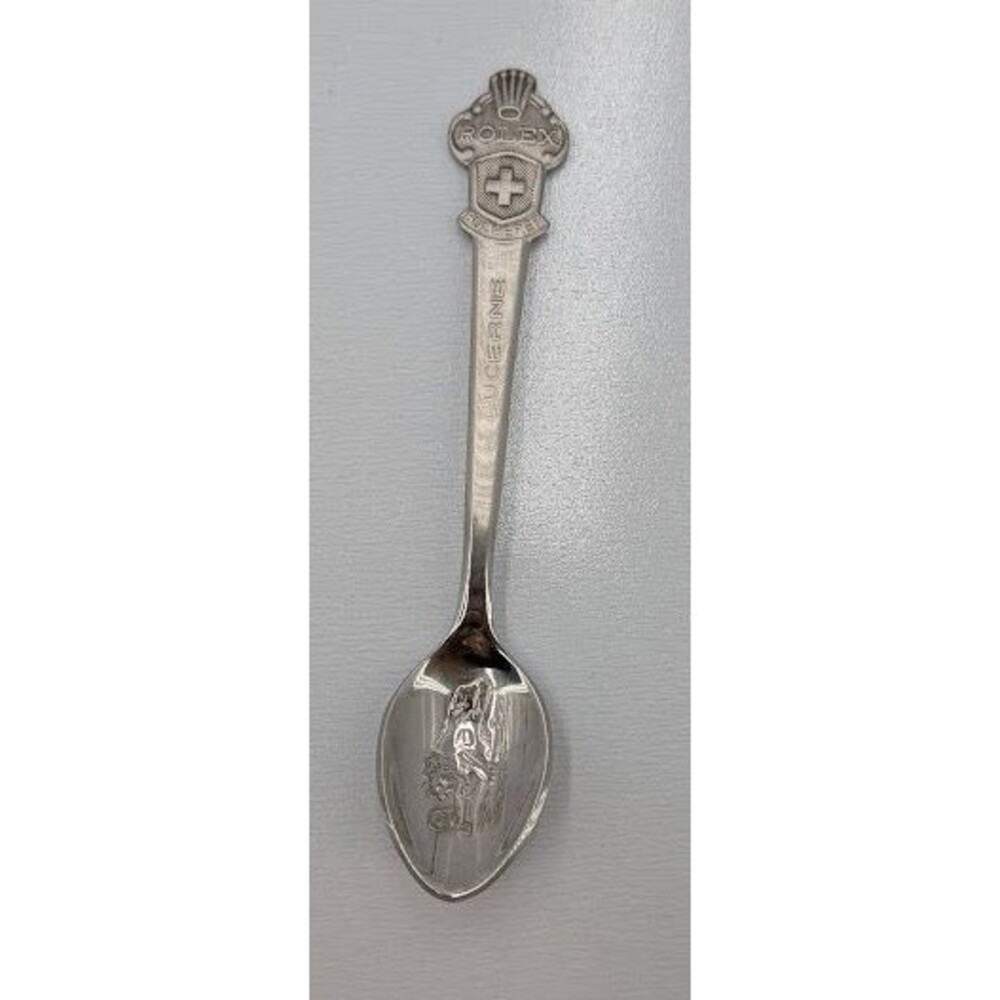 Vintage Collector Spoon Rolex Bucherer Lucerne Switzerland Lion Monument 4 3/8